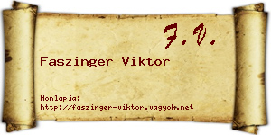 Faszinger Viktor névjegykártya